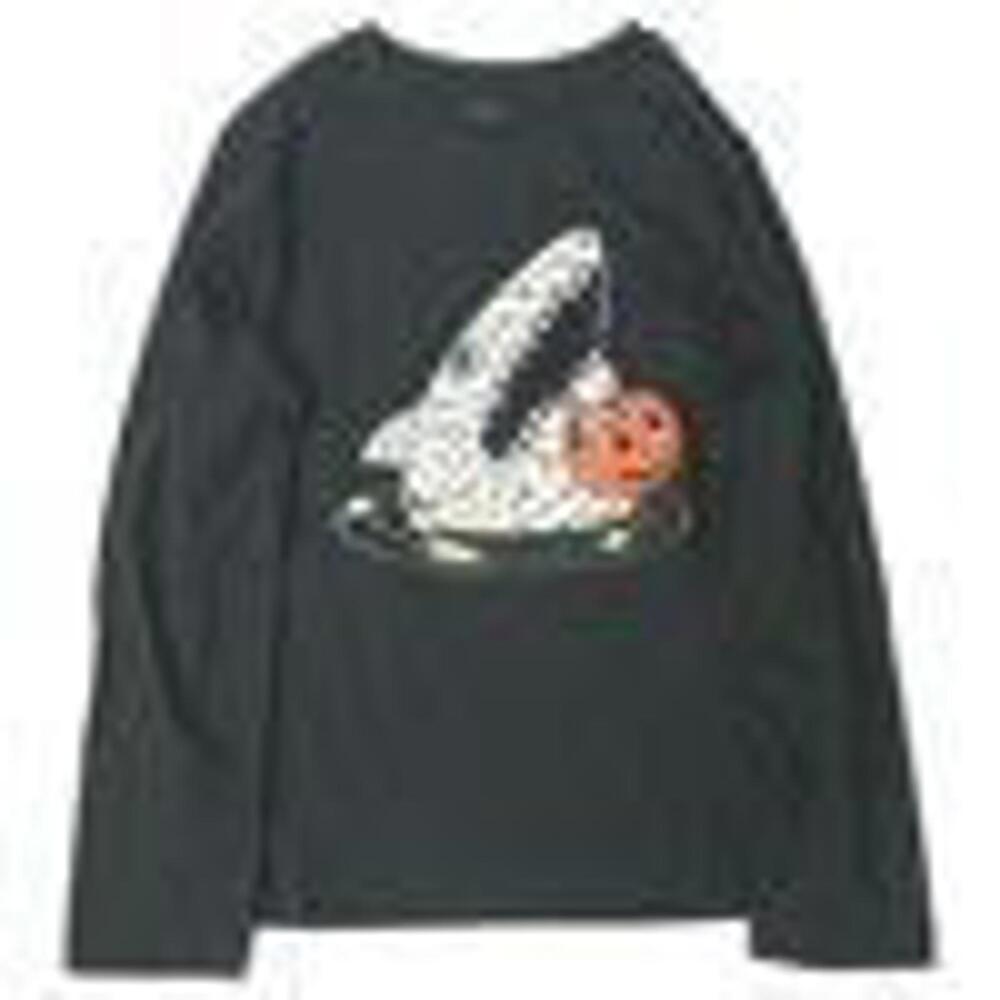 Cat u0026 Jack Boys Long Sleeved Gray Candy Shark Halloween T-Shirt Tee Shirt